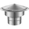 Rozsdamentes acél kéményfedél 300x300x220 mm kör alakú 150 mm átmérőjű esővédő sapka