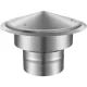 Rozsdamentes acél kéményfedél 300x300x220 mm kör alakú 150 mm átmérőjű esővédő sapka