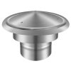 Rozsdamentes acél kéményfedél 300x300x220 mm kör alakú 150 mm átmérőjű esővédő sapka