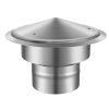 Rozsdamentes acél kéményfedél 300x300x220 mm kör alakú 150 mm átmérőjű esővédő sapka