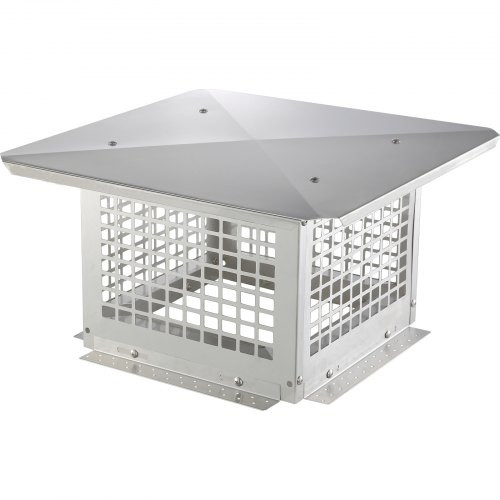 Kéményfedél rozsdamentes acélból 416x416x250 mm madár- és esővédelemmel