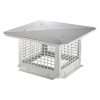 Kéményfedél rozsdamentes acélból 416x416x250 mm madár- és esővédelemmel