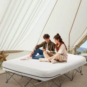   Önfelfújó kétszemélyes vendégágy vázzal 200x150,5x58 cm kempingágy