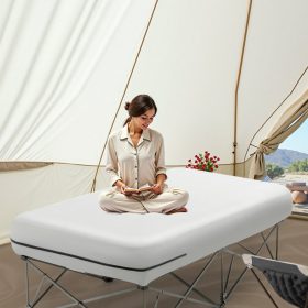   Kempingágy 136 kg teherbírású 188x99x61 cm önfelfújó egyfős felfújható vendégágy vázzal