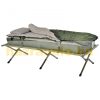 Folding single camping bed with tent with sleeping bag and mattress