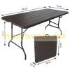 Folding plastic garden camping table beer table garden table 180x75x74 cm