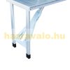 Folding aluminum camping table for 4 people, picnic table with umbrella holder, suitcase table