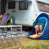 Folding aluminum camping table 120x60x51/61/71 cm adjustable height picnic table, suitcase table