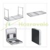 Folding aluminum camping table 120x60x51/61/71 cm adjustable height picnic table, suitcase table