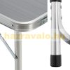 Folding aluminum camping table 120x60x55/62/70 cm adjustable height picnic table, suitcase table