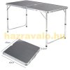 Folding aluminum camping table 120x60x55/62/70 cm adjustable height picnic table, suitcase table