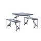 Aluminum folding camping table for 4 people in black