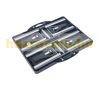 Aluminum folding camping table for 4 people in black