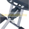 Aluminum folding camping table for 4 people in black