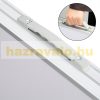 Folding aluminum camping table 120x60x55/62/70 cm white adjustable height picnic table, suitcase table