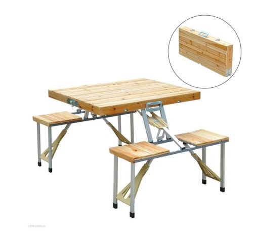 Camping table wooden folding table picnic bench dining table