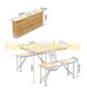 Camping table wooden folding table picnic bench dining table