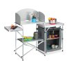 Large outdoor kitchen for camping 111x147x46 cm mobile camping kitchen camping kitchen cabinet