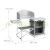 Large outdoor kitchen for camping 111x147x46 cm mobile camping kitchen camping kitchen cabinet