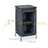 Camping cabinet with 2 shelves 87x47x47 cm camping side table