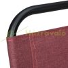 Folding camping chair with backrest and storage compartment under the seat, burgundy