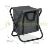 Folding camping chair and cooler bag are also a gray space-saving hiking chair for camping and fishing