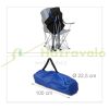 Folding camping chair with built-in drink holder metal frame fishing chair blue-black