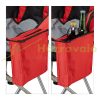 Folding camping chair with footrest, metal frame fishing chair with built-in drink holder and cooler bag 