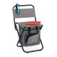 Folding camping chair with backrest and storage compartment under the seat