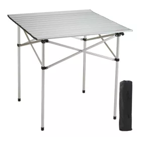   Összecsukható alumínium kempingasztal 70x70 cm könnyű, stabil, 30 kg teherbírás
