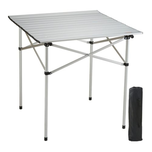 Összecsukható alumínium kempingasztal 70x70 cm könnyű, stabil, 30 kg teherbírás