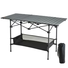   Összecsukható alumínium kempingasztal 115x55 cm masszív, hordozható kültéri asztal 100 kg teherbírással