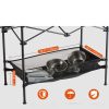 Összecsukható alumínium kempingasztal 115x55 cm masszív, hordozható kültéri asztal 100 kg teherbírással