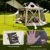 Pop-up kemping pavilon sátor 3,6x3,6 m 13 oldalú gömb alakú party sátor 8–10 fő részére