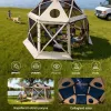 Pop-up kemping pavilon sátor 3,6x3,6 m 13 oldalú gömb alakú party sátor 8–10 fő részére