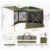 Pop-up kemping pavilon sátor 3x3 m 6 oldalú party sátor 6–8 fő részére