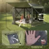 Pop-up kemping pavilon sátor 3x3 m 6 oldalú party sátor 6–8 fő részére