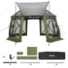 Pop-up kemping pavilon sátor 3,96x3,96 m 13 oldalú gömb alakú party sátor 10-12 fő részére