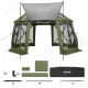 Pop-up kemping pavilon sátor 3,96x3,96 m 13 oldalú gömb alakú party sátor 10-12 fő részére