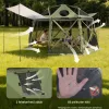 Pop-up kemping pavilon sátor 3,96x3,96 m 13 oldalú gömb alakú party sátor 10-12 fő részére
