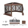 Pop-up kemping pavilon sátor 3,6x3,6 m 6 oldalú party sátor 8–10 fő részére