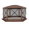 Pop-up kemping pavilon sátor 3,6x3,6 m 6 oldalú party sátor 8–10 fő részére