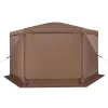 Pop-up kemping pavilon sátor 3,6x3,6 m 6 oldalú party sátor 8–10 fő részére