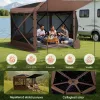 Pop-up kemping pavilon sátor 3,6x3,6 m 6 oldalú party sátor 8–10 fő részére