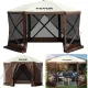 Pop-up kemping pavilon sátor 3,66x3,66 m 6 oldalú szúnyoghálós party sátor 8 fő részére