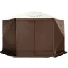 Pop-up kemping pavilon sátor 3,66x3,66 m 6 oldalú szúnyoghálós party sátor 8 fő részére