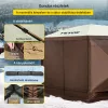 Pop-up kemping pavilon sátor 3,66x3,66 m 6 oldalú szúnyoghálós party sátor 8 fő részére