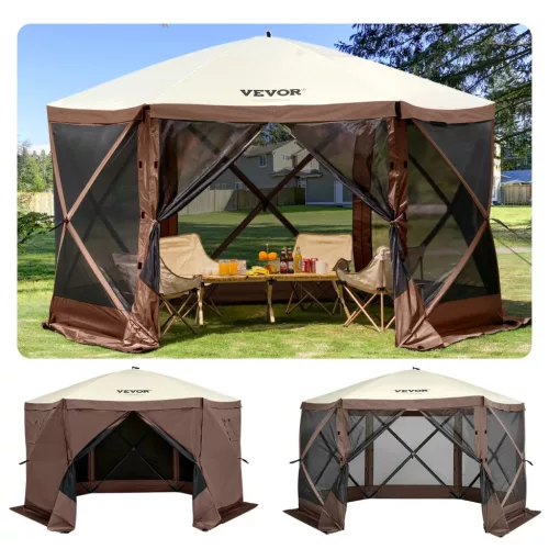 Pop-up kemping pavilon 3,05x3,05 m szúnyoghálós party sátor 8 fő részére