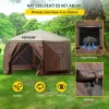 Pop-up kemping pavilon 3,05x3,05 m szúnyoghálós party sátor 8 fő részére