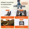 Pop-up kemping pavilon sátor 1,83x1,83 m 4 oldalú szúnyoghálós party sátor 2 fő részére, barna
